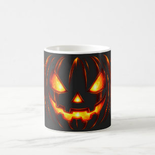 Glowing Evil Jack O Lantern Halloween Pumpkin Coffee Mug