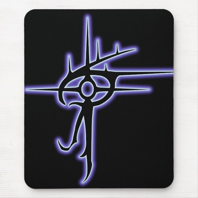 Glowing Eye of Vlaxia Black Mouse Pad (Front)