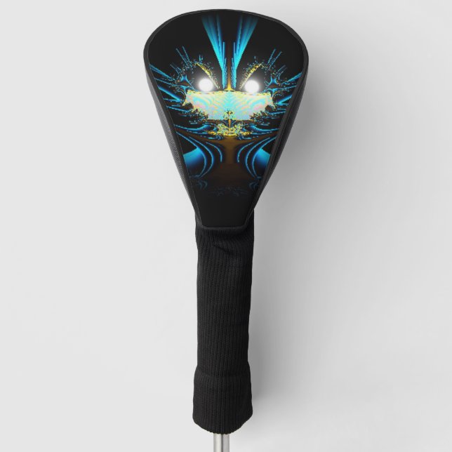 Glowing Eyes Luminous Blue Creature  Golf Head Cover (Front)