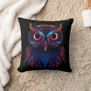 Glowing eyes throw pillow
