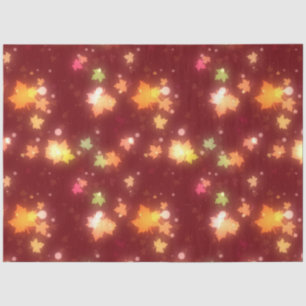 Glowing fall colorful maple leaves autumn  tissue paper
