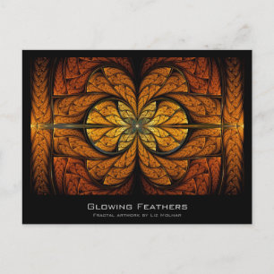 Glowing Feathers Fractal Artist Card