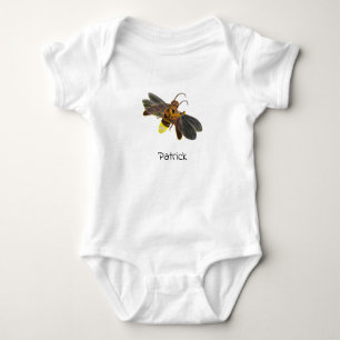 Glowing Firefly Lampyridae Personalized Baby Bodysuit