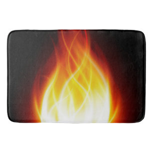 Glowing Flames Bath Mat