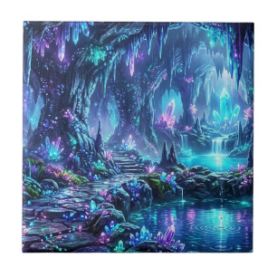 Glowing Forest with Lake Tile