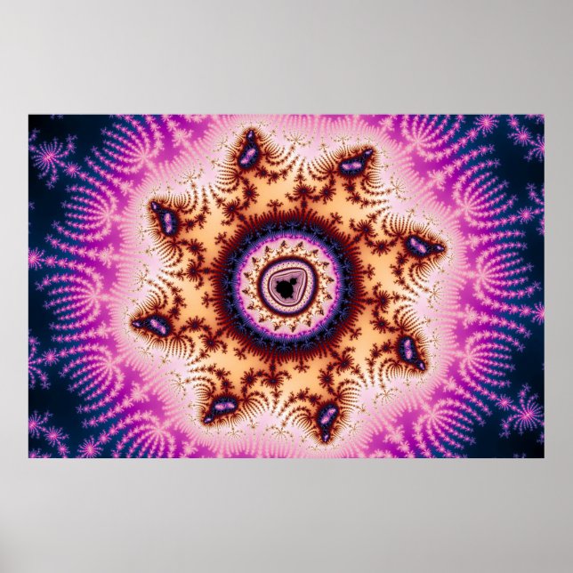Glowing - Fractal Poster (Front)