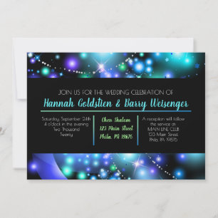 GLOWING GALAXY BLUE Faire-part de mariage