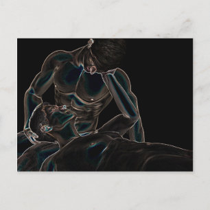 Glowing Gay Love Postcard
