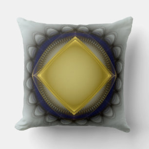 Glowing geometric ornament throw pillow