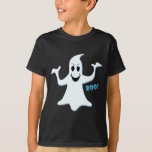 Glowing GHOST Boo! Design T-Shirt<br><div class="desc">For almost any use, an adorably cute blue glowing cartoon GHOST design with the word Boo! Good to use on any light or dark surface, for children or adults. Happy Trick or Treating.</div>