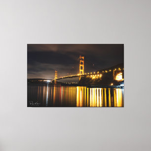 Glowing Golden Gate Bridge Canvas Print