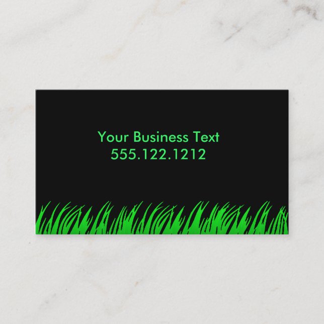 Glowing Grass Business Card (Front)