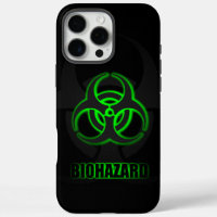 Glowing Green Biohazard Symbol