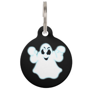 Glowing Halloween Ghost Pet Tag