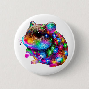 Glowing Hamster 2 Inch Round Button