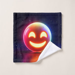 Glowing Happy Orb Emoji Bath Towel Set