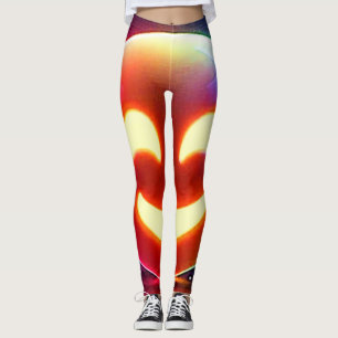 Glowing Happy Orb Emoji Leggings