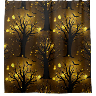 Glowing Haunted Forest Bokeh - Night Trees
