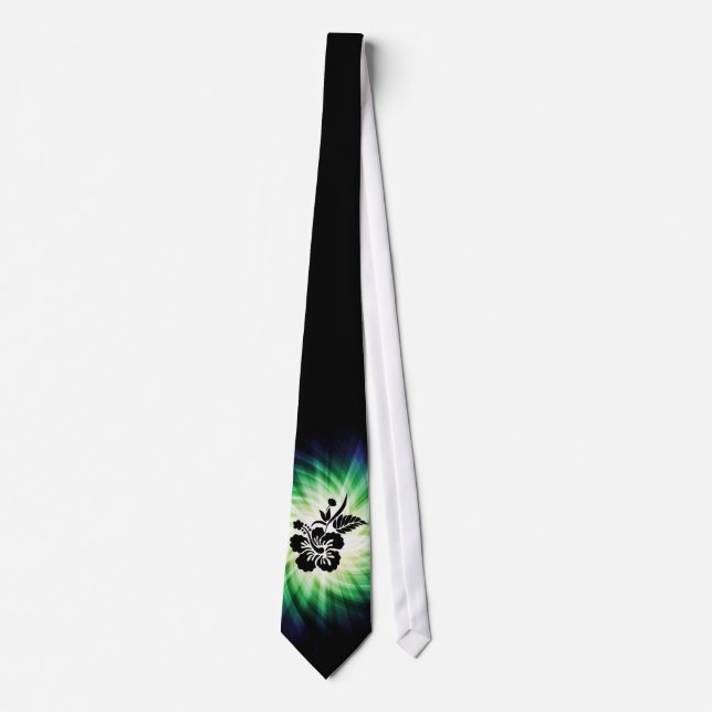 Glowing Hawaiian Flowers Tie (Front)