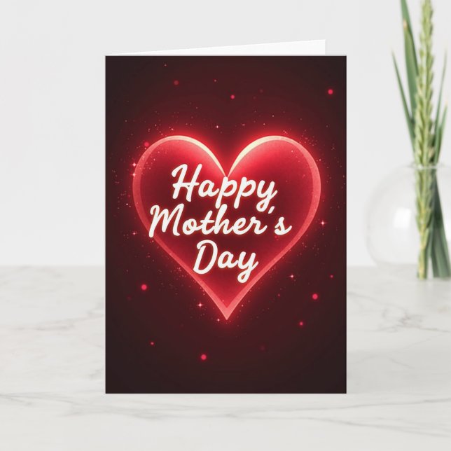 Glowing Heart Pattern Card (Front)