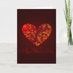 Glowing Heart Valentine Holiday Card