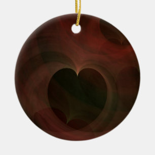 Glowing Hearts Ceramic Ornament