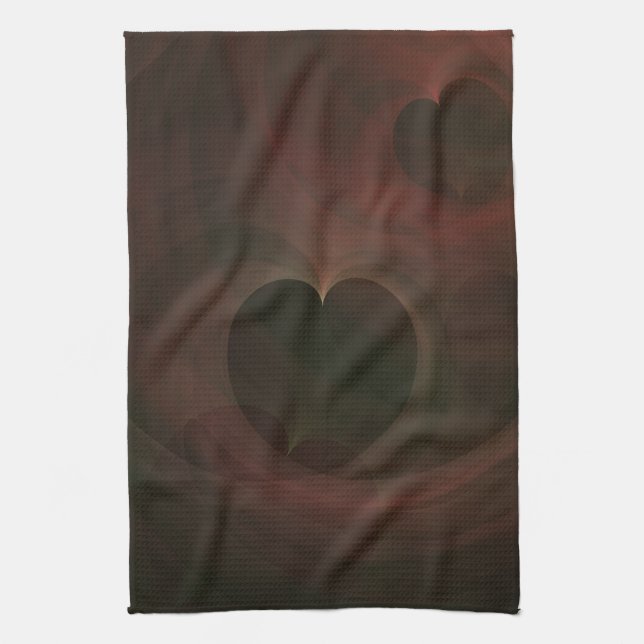 Glowing Hearts Kitchen Towel (Vertical)