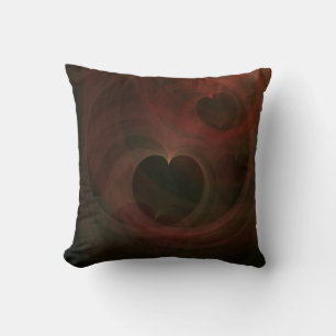 Glowing Hearts Throw Pillow