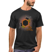 Glowing honeycomb bee t-shirt