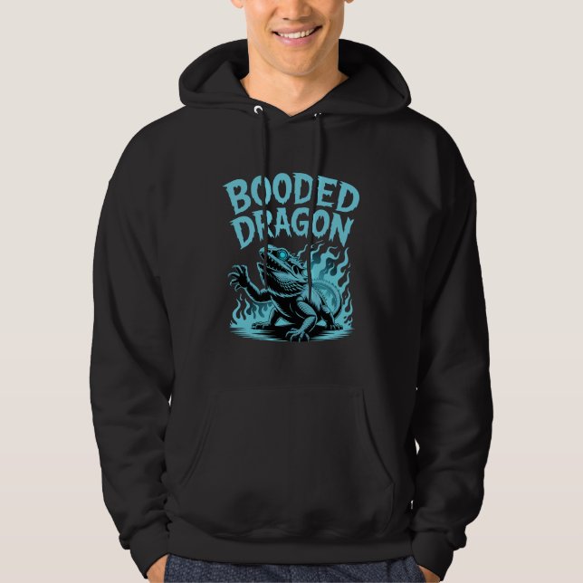 Glowing Hooded Dragon Design Hoodie (Front)
