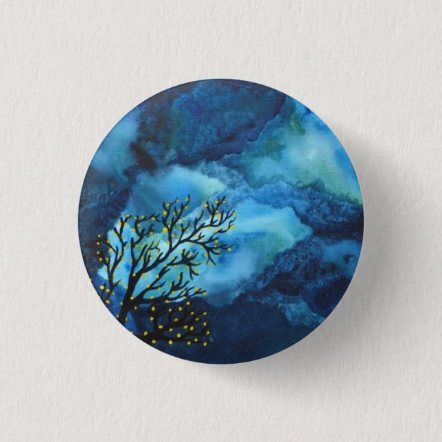 Glowing in the dark (buttons) 1 inch round button (Front)
