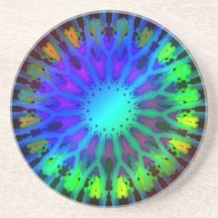 Glowing in the Dark Kaleidoscope art Coaster