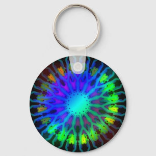 Glowing in the Dark Kaleidoscope art Keychain