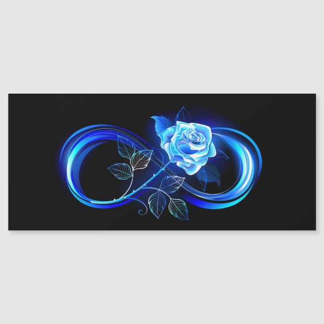 Glowing infinity with blue rose (Front)