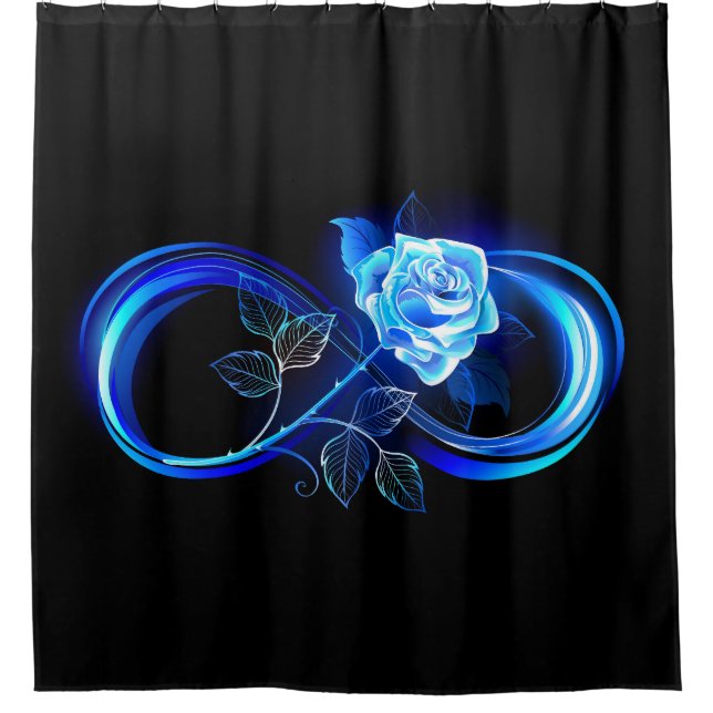 Glowing infinity with blue rose (Front)