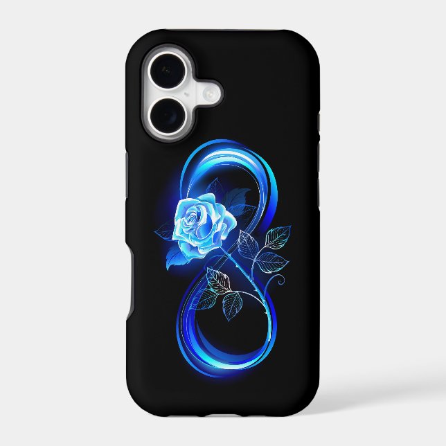 Glowing infinity with blue rose (Back)