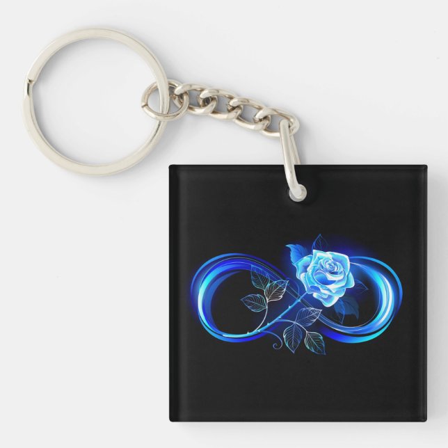 Glowing infinity with blue rose (Devant)