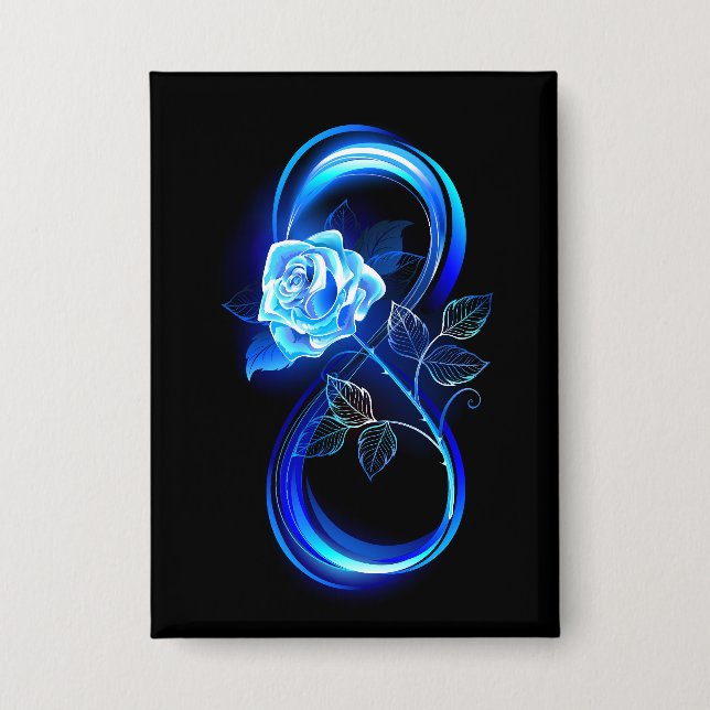 Glowing infinity with blue rose (Front)