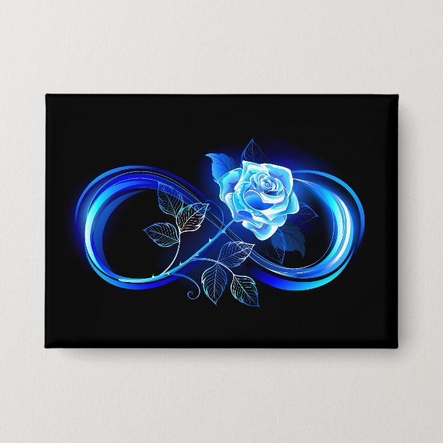 Glowing infinity with blue rose (Front)