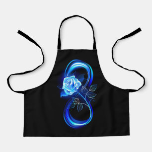 Glowing infinity with blue rose apron