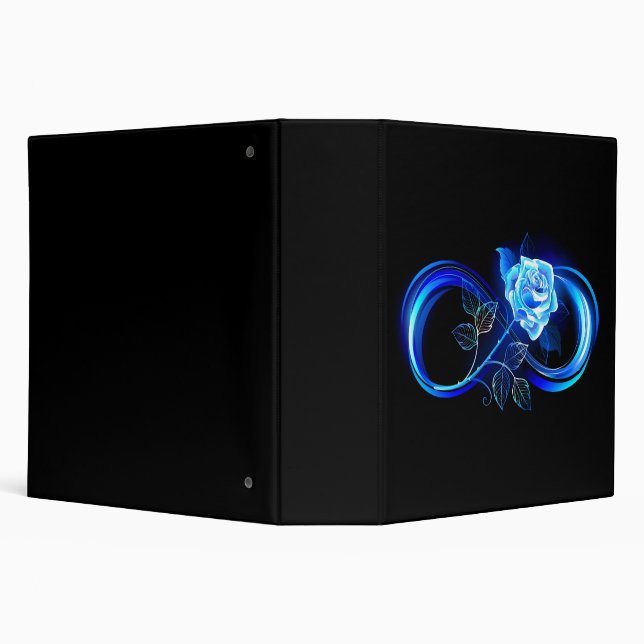 Glowing infinity with blue rose binder (Background)
