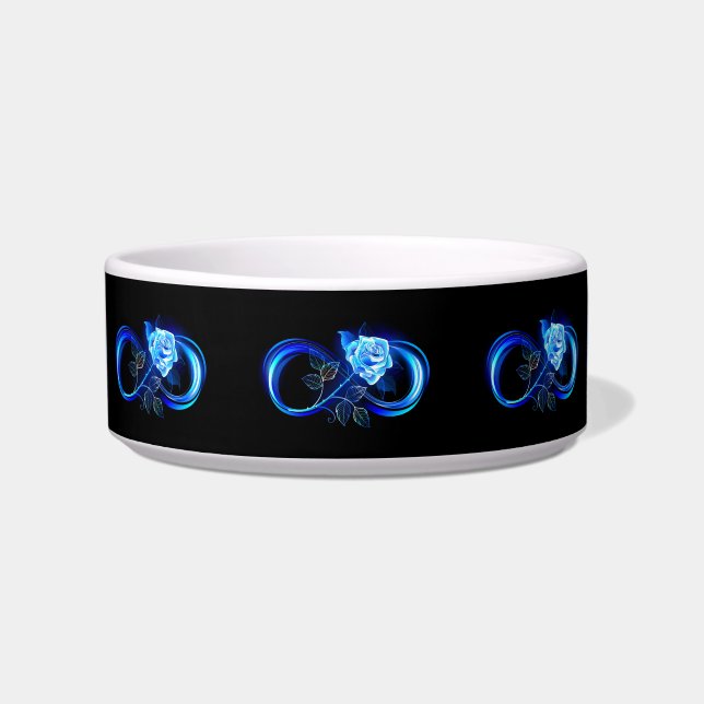 Glowing infinity with blue rose bowl (Front)