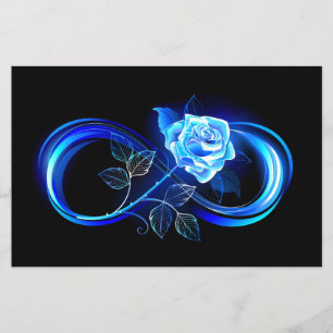 Glowing infinity with blue rose flyer
