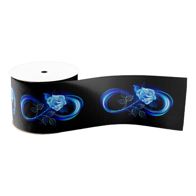 Glowing infinity with blue rose grosgrain ribbon (Spool)