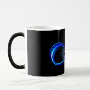 Glowing infinity with blue rose magic mug