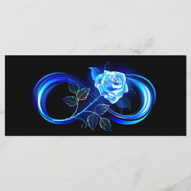 Glowing infinity with blue rose menu (Front)