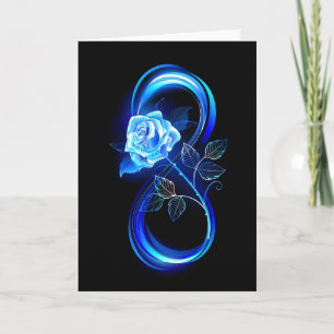 Glowing infinity with blue rose program