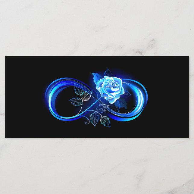 Glowing infinity with blue rose program (Front)