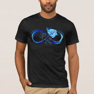 Glowing infinity with blue rose T-Shirt