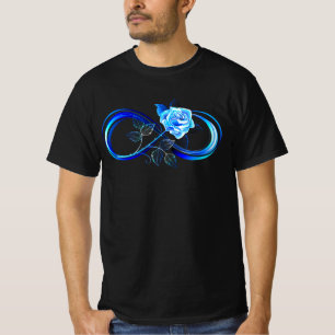 Glowing infinity with blue rose T-Shirt